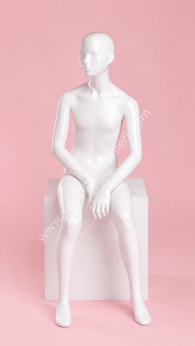 OTURAN ÇOCUK VİTRİN BOY MANKEN