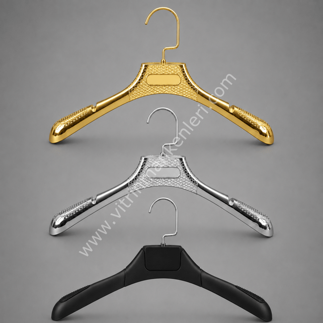 Soft Siyah/Gold/Krom Renk Bay/Bayan Ceket Askısı