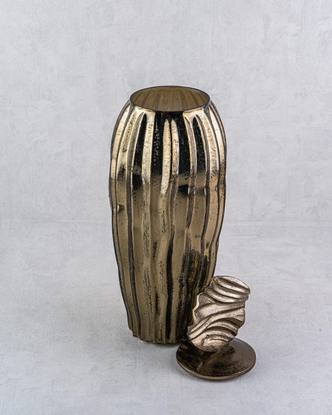 DekuvaAGED BRASS MEDIUM VASE BOTTLELAMEDORE 1PNC-52351AB
