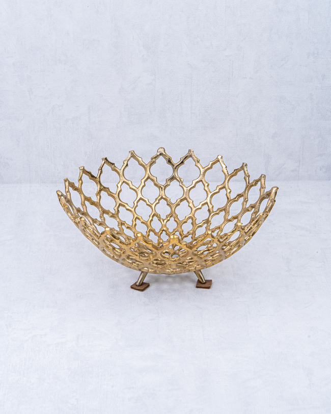 DekuvaALMEDA BRASS DEKORATİF İKİLİ TABAKGÜVEN STR-27