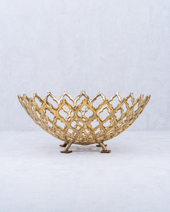 DekuvaALMEDA BRASS DEKORATİF İKİLİ TABAKGÜVEN STR-27