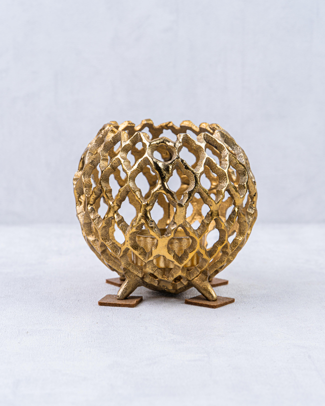 DekuvaALMEDA BRASS DEKORATİF ÜÇLÜ ŞAMDANGÜVEN STR-29