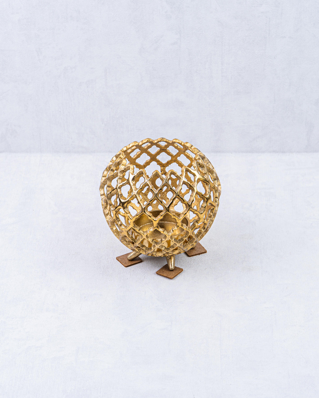 DekuvaALMEDA BRASS DEKORATİF ÜÇLÜ ŞAMDANGÜVEN STR-29