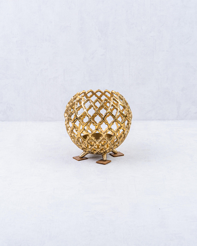 DekuvaALMEDA BRASS DEKORATİF ÜÇLÜ ŞAMDANGÜVEN STR-29