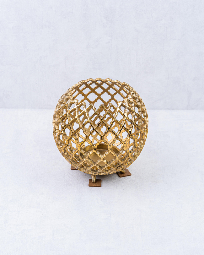 DekuvaALMEDA BRASS DEKORATİF ÜÇLÜ ŞAMDANGÜVEN STR-29