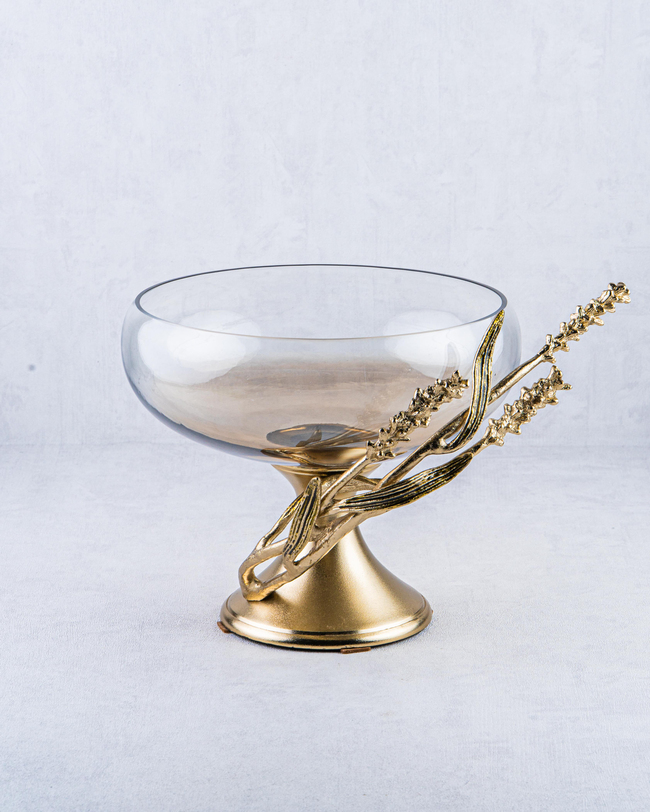 DekuvaALUMINIUM BROWN LUSTER GLASS BOWLGÜVEN BG-04