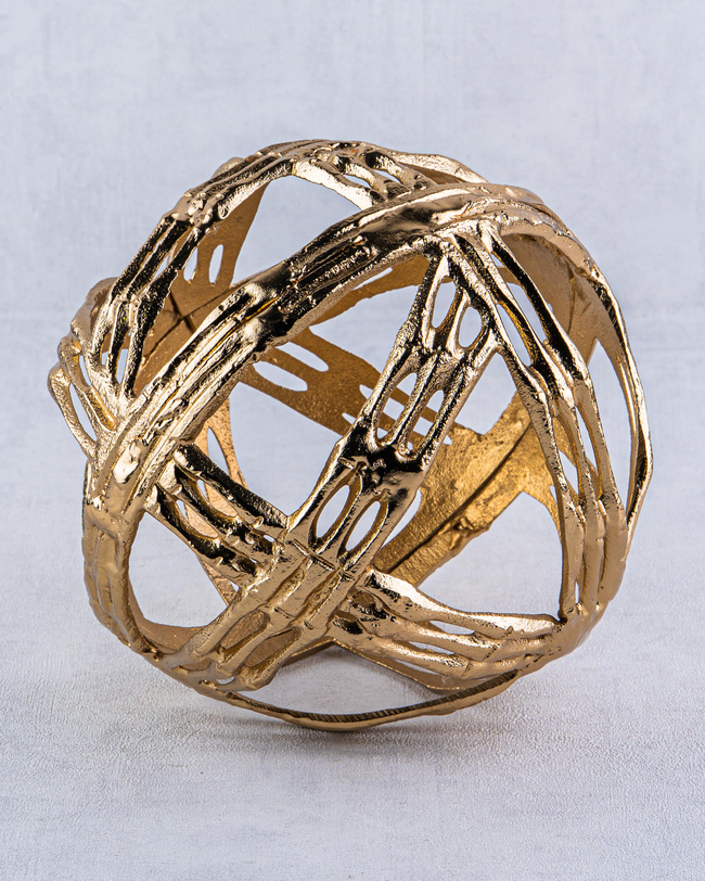 DekuvaBAMBOO GOLD DECORATIVE BALL 21CMLAMEDORE 1AL-B6643