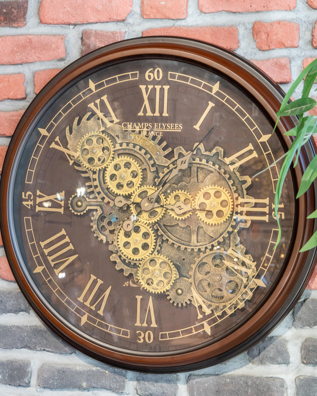 DekuvaÇARKLI DUVAR SAATİ KAHVE 70CMMONDECOR ZCG502