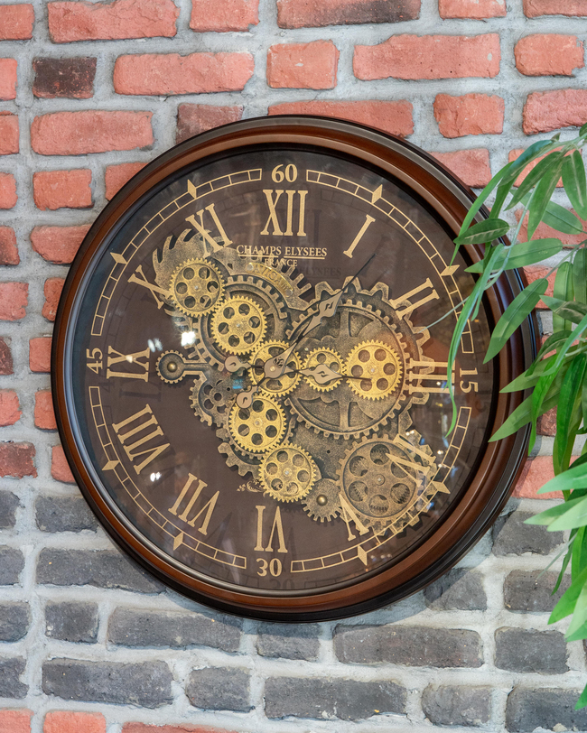 DekuvaÇARKLI DUVAR SAATİ KAHVE 70CMMONDECOR ZCG502