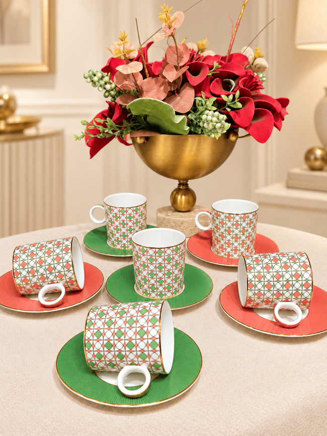 DekuvaDekuva Ze Gallert Tea Delight Opera House Desenli 12 Parça 6 Kişilik Kahve Fincanı Takımı20oh1