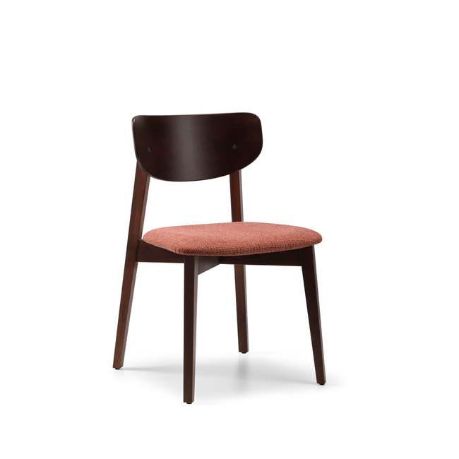 DekuvaKoyu Ahşap Terra Döşemeli Modern SandalyeKoyu Ahşap Terra Döşemeli Modern Sandalye