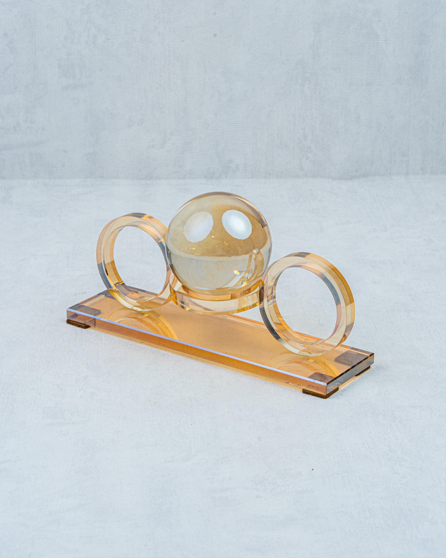 DekuvaKRİSTAL DEKORATİF AMBER RENK TOPLU OBJEINVEE HOME BJ0392-1