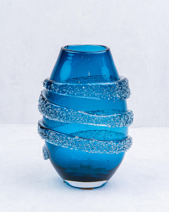 DekuvaLAMEDORE BLUE ORBIT SMALL GLASS VASE 18*11,5*23LAMEDORE 1NF-181201