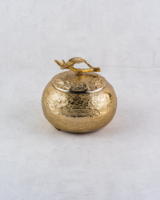 DekuvaLEAF HANDLE GOLD SMALL DECORATIVE BOXLAMEDORE 1BHT526007SG