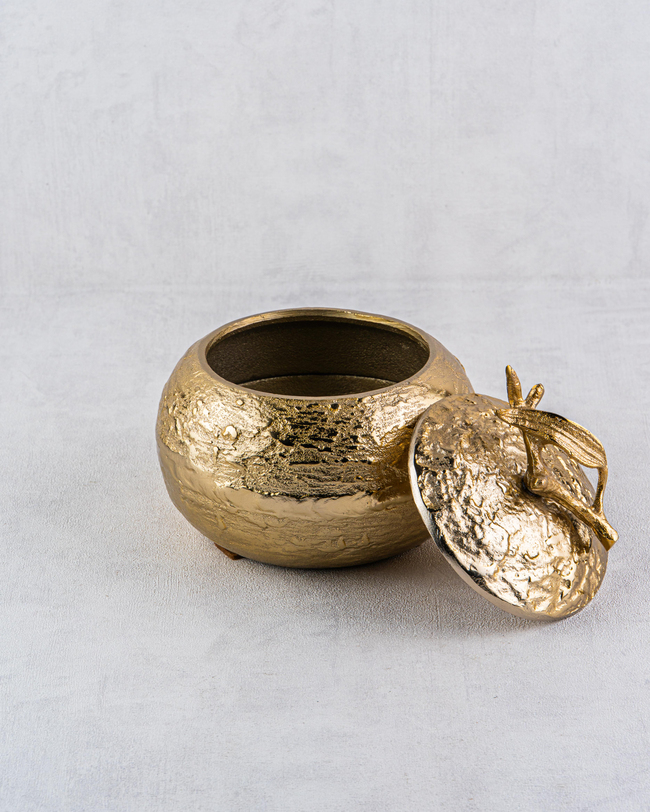 DekuvaLEAF HANDLE GOLD SMALL DECORATIVE BOXLAMEDORE 1BHT526007SG