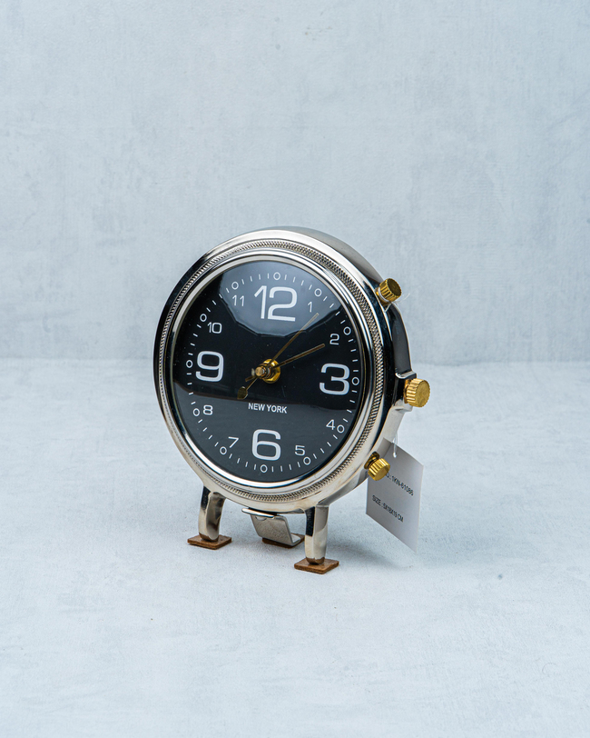 DekuvaNICKEL SHINY BRASS TABLE CLOCKLAMEDORE 1KN-61086