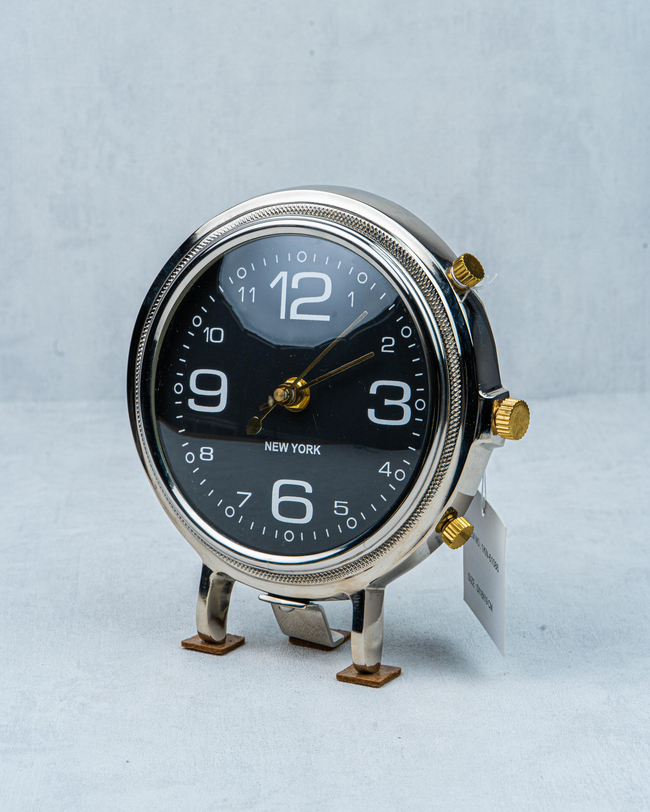 DekuvaNICKEL SHINY BRASS TABLE CLOCKLAMEDORE 1KN-61086