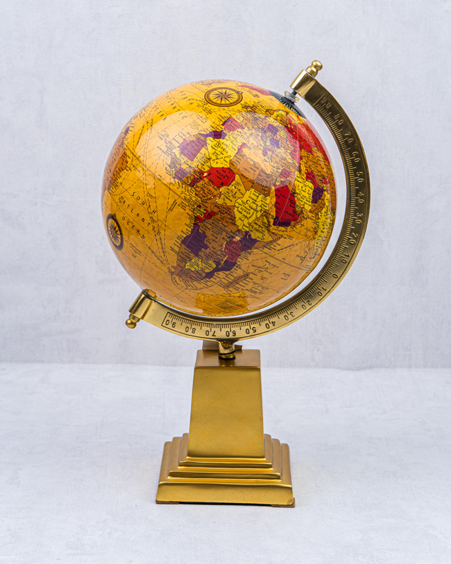 DekuvaPİRİNÇ DÜNYA KÜRE SARI GOLDMONDECOR ZBL1036