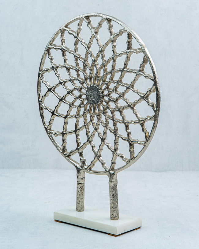 DekuvaQUAD NICKEL SMALL MARBLE BASE SCULPTURE 30*8*39CMLAMEDORE 1AL-Q6641SN