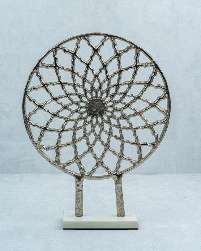 DekuvaQUAD NICKEL SMALL MARBLE BASE SCULPTURE 30*8*39CMLAMEDORE 1AL-Q6641SN
