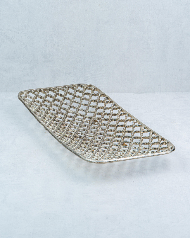 DekuvaQUAD NICKEL SMALL TRAY 50*23*4CMLAMEDORE 1AL-Q6165SN