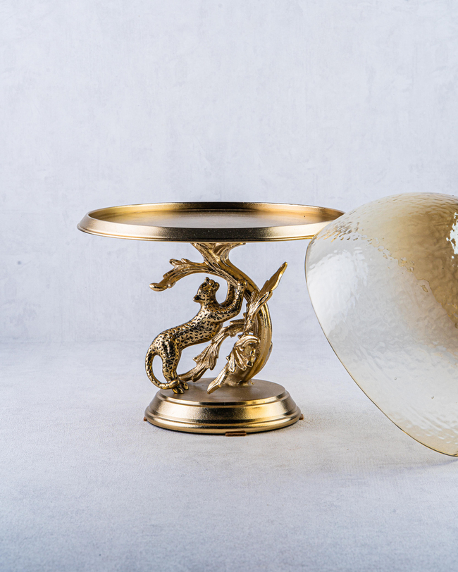 DekuvaRUSTIC GOLD AND OMBRE BROWN GLASS BOWLGÜVEN BG-35