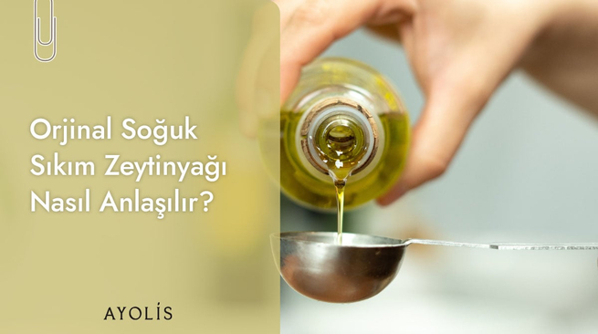 Gerçek soğuk sıkım zeytinyağını anlamanın yollarını gösteren bilgilendirici görsel