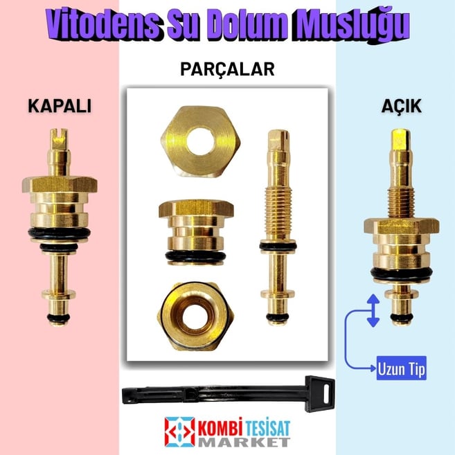 Viessmann Vitodens Su Doldurma Musluğu (Uzun Tip)
