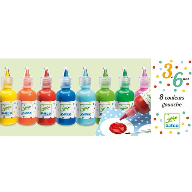 8 bottles of poster paint