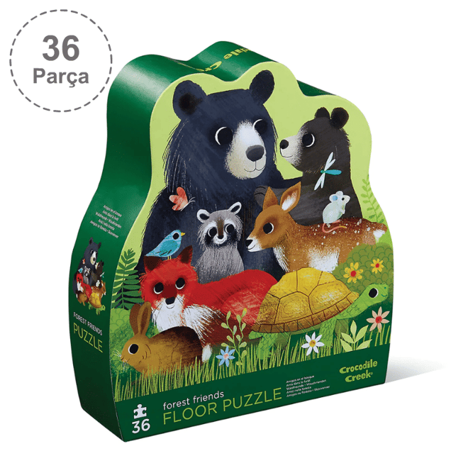 Crocodile Creek Dekoratif Puzzle - 36 Parça - Orman Arkadaşları