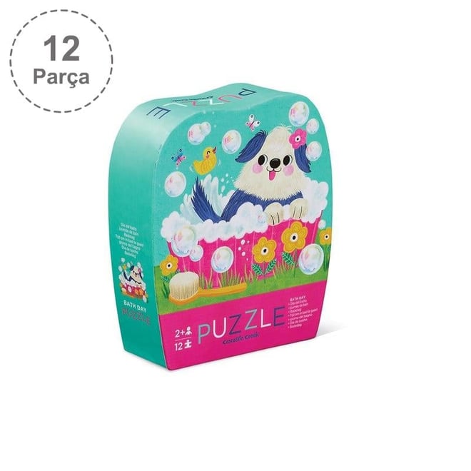 Crocodile Creek Mini Puzzle - 12 Parça - Banyo Günü