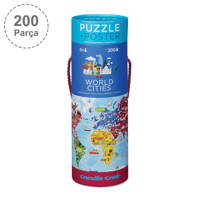 Crocodile Creek Poster Puzzle - 200 Parça - Dünya Şehirleri