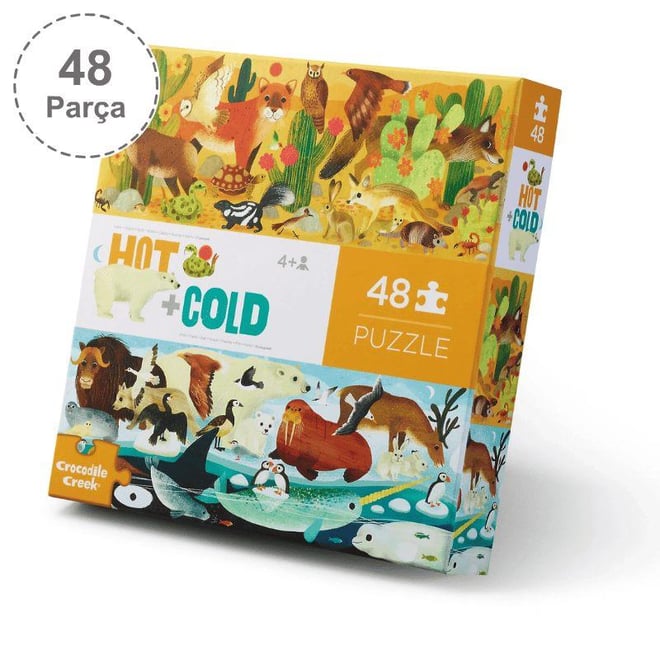 Crocodile Creek  Puzzle - 48  Parça - Hayvanlar Alemi - Sıcak+ Soğuk
