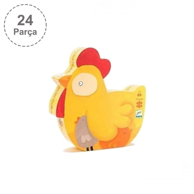 Djeco Dekoratif Puzzle 24 Parça/Cock-A-Doodle-Doo!
