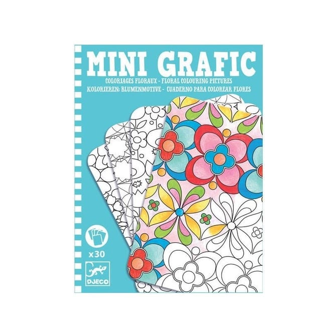 Djeco Mini Oyunlar - Boyamalar - Floral Colouring Pictures