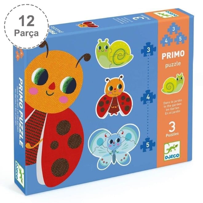 Djeco İlerleyen Puzzle - In The Garden - 3, 4, 5 Pcs