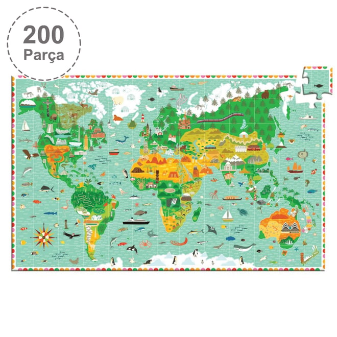Djeco Klasik Puzzle 200 Parça/ Around The World