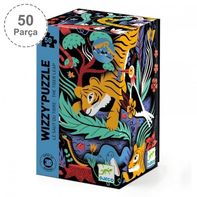 Djeco Wizzy Puzzle 50 Parça - The Tiger's Leap