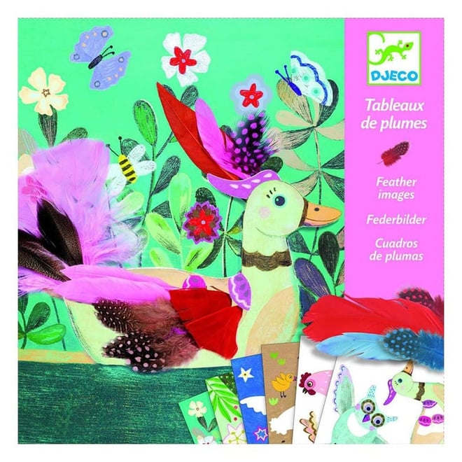 Djeco Yapıştırma Kartları/Fancy Feathers