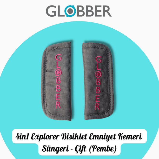 Globber 4in1 Explorer Bisiklet Emniyet Kemeri Süngeri (ÇİFT-Pembei)