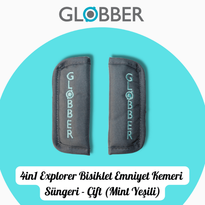 Globber 4in1 Explorer Bisiklet Emniyet Kemeri Süngeri (ÇİFT-Mint Yeşili)