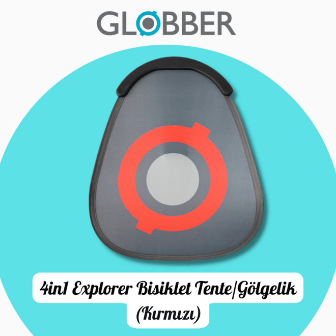 Globber 4in1 Explorer Bisiklet Tente/Gölgelik (Kırmızı)