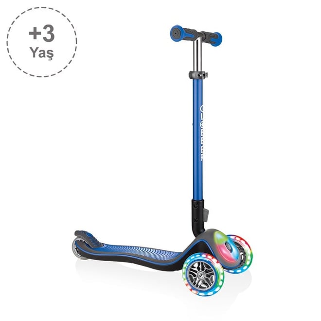 Globber Elite Deluxe Flash Full Işıklı Scooter - Lacivert