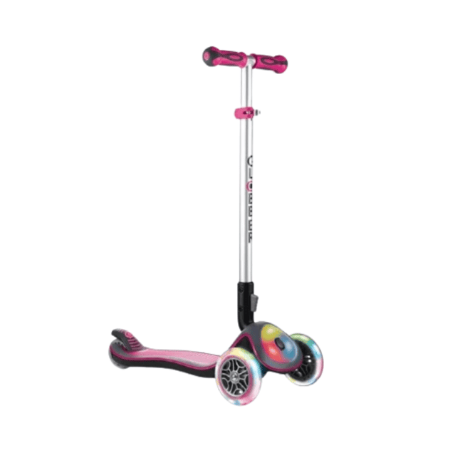 Globber Elite Deluxe Flash Full Işıklı Scooter - Pembe