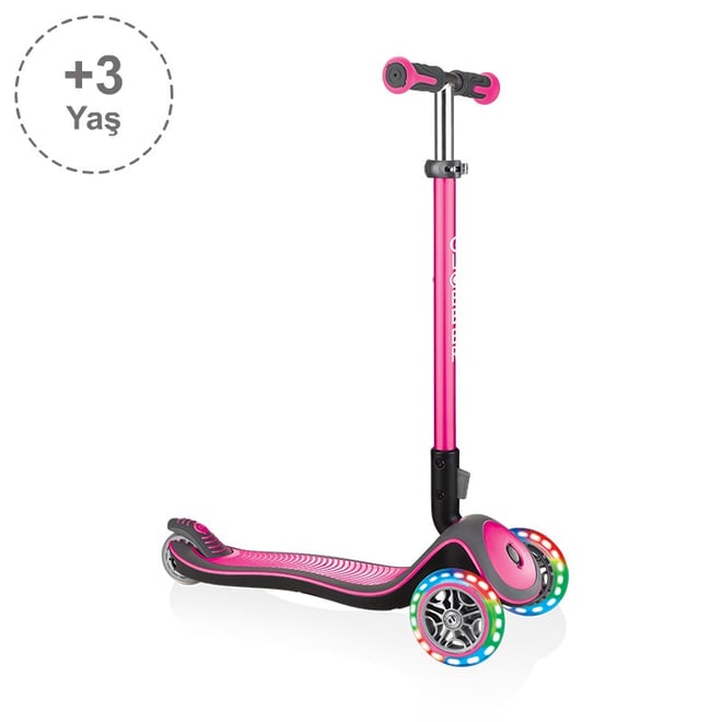 Globber Elite Deluxe Işıklı Scooter - Pembe