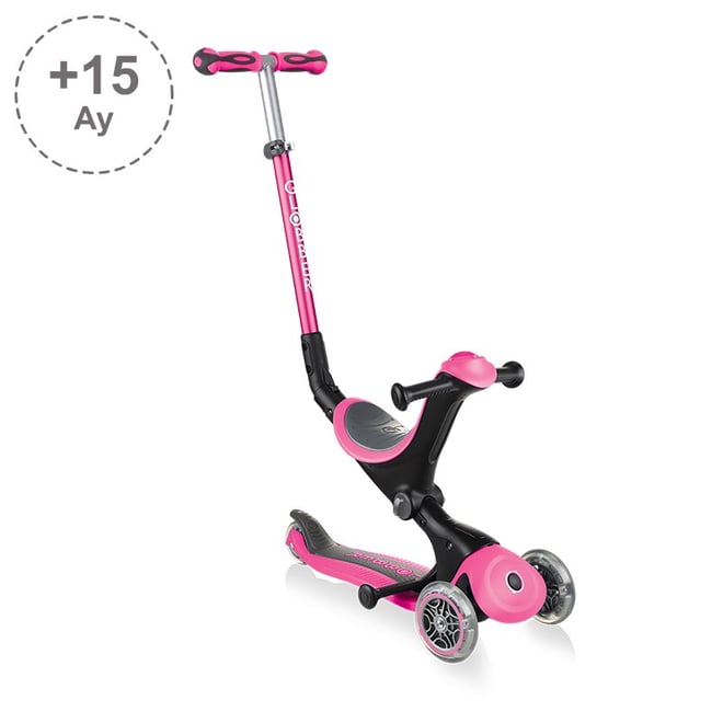 Globber Go Up Deluxe Scooter - Pembe