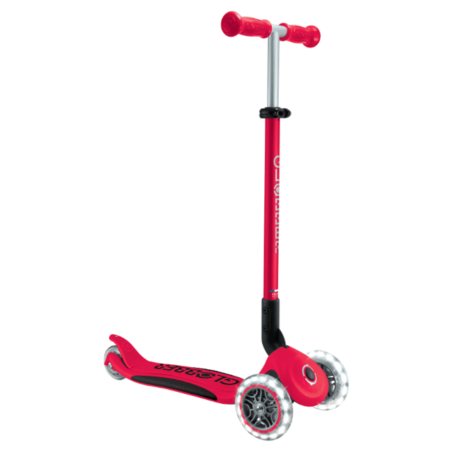 GlobberGlobber Elite Deluxe Işıklı Scooter - Kırmızı