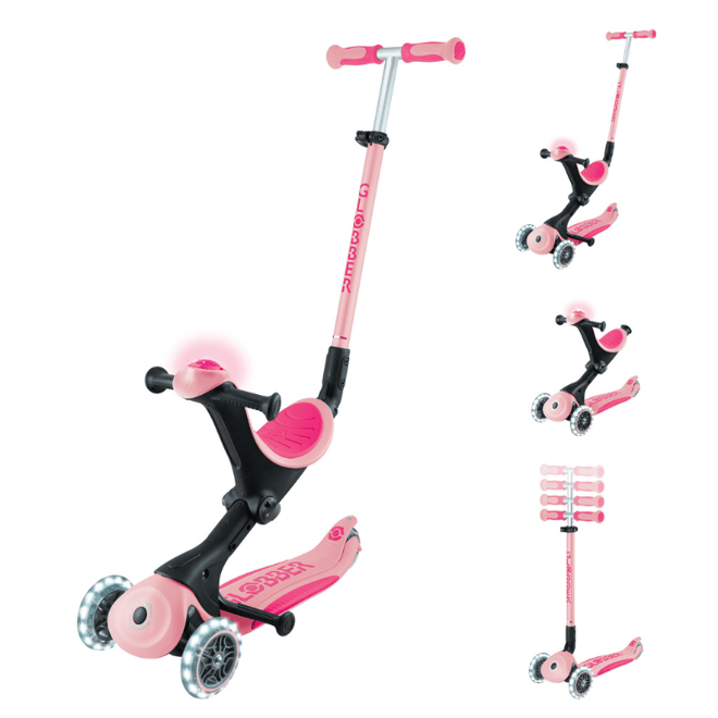 GLOBBER GO-UP DELUXE LIGHTトイザらス限定モデル Globber Go Up Deluxe Işıklı Scooter - Pastel Pembe | Isabel Abbey
