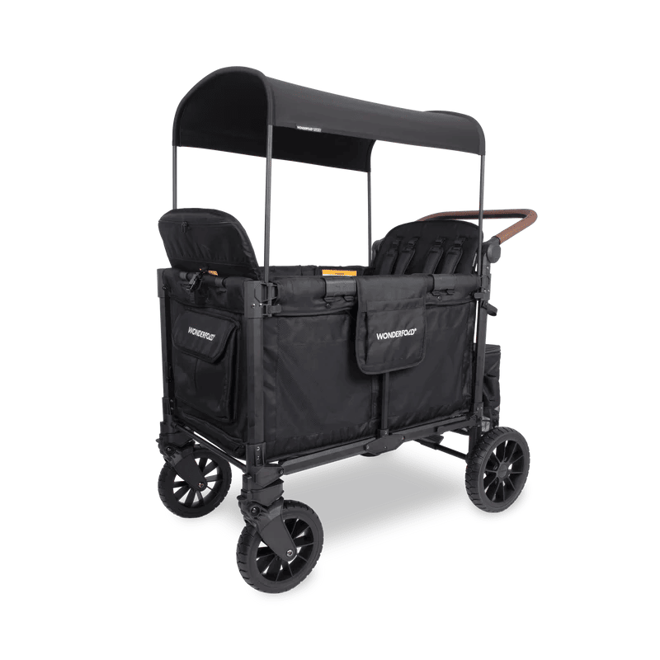 GlobberWonderfold W4 Luxe Pro Dörtlü Bebek Arabası Vagonu - Siyah