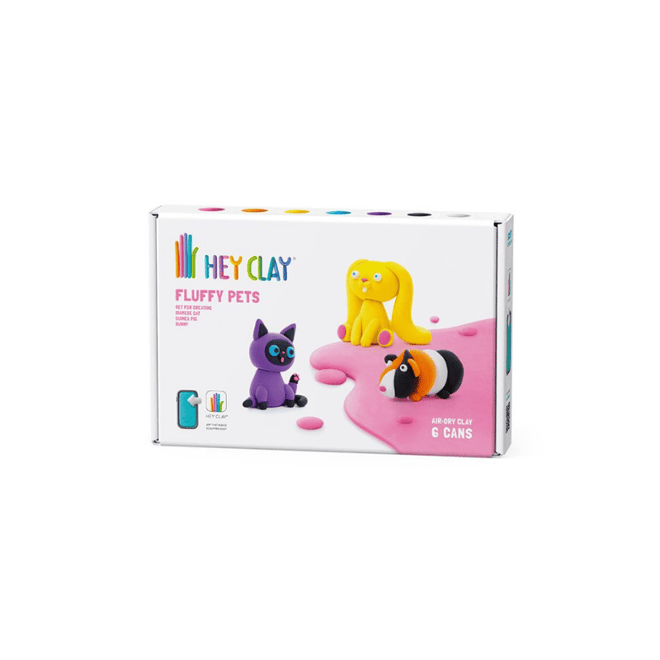 Hey Clay Yaratıcı Kil Seti - Bunny, Siamese Cat, Guinea Pig